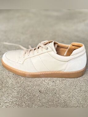 WANT Les Essentiels Luxury Smooth Leather Sneakers EU 45 US 12 Cream Portugal